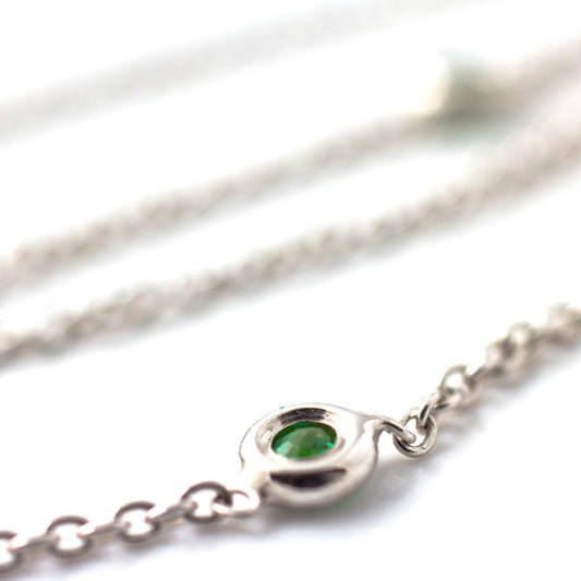 COLLANA ORO 18KT E SMERALDI