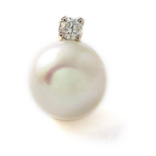 ORECCHINI ORO 18KT PERLE E DIAMANTI